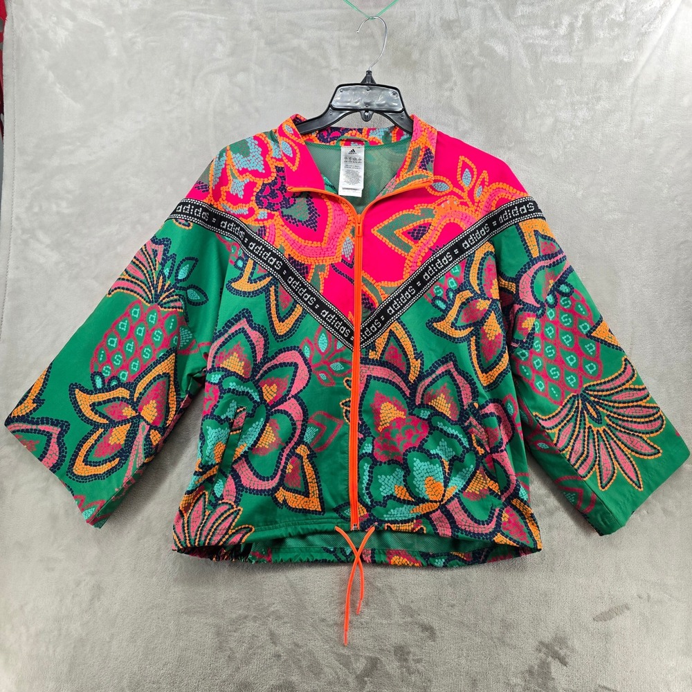 Adidas x Farm Rio Womens XL Pineapple Track Jacket Multicolor Mosaic Full Zip